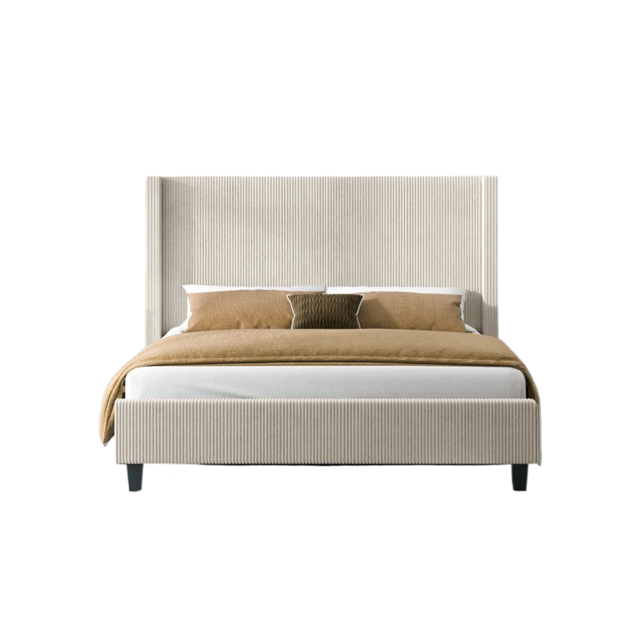 Wauseon Corduroy Upholstered Bed Queen