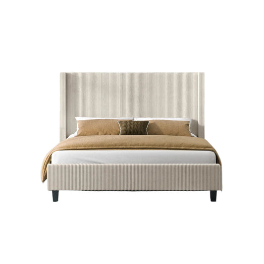 Wauseon Corduroy Upholstered Bed Queen