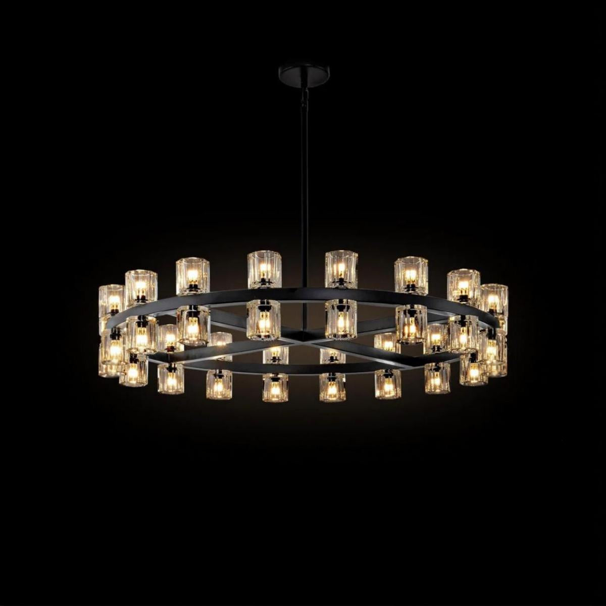Round Crystal Cup Style Chandelier