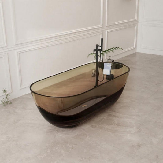 Stone Resin Soaking Bathtub Transparent