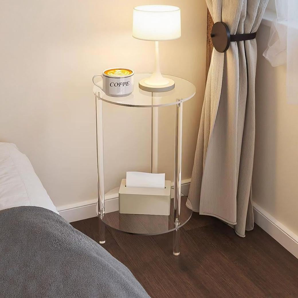Acrylic Round End Table