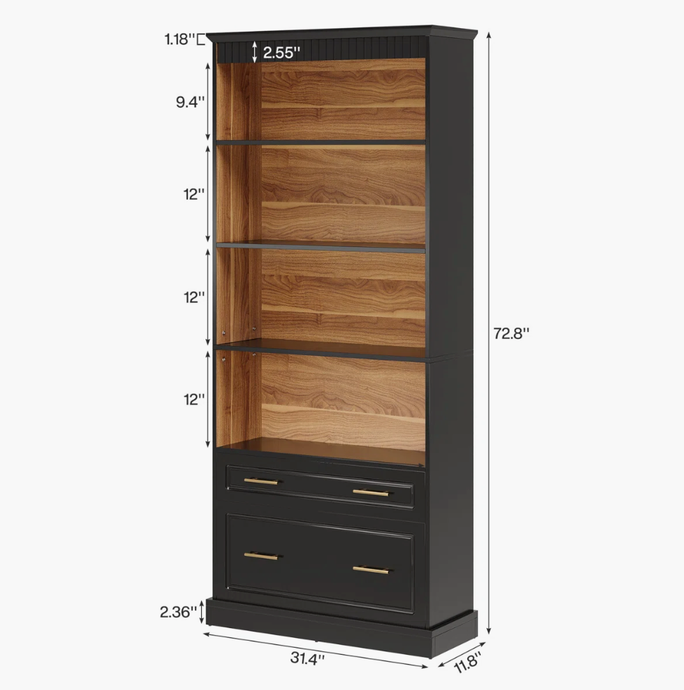 Hoffman Wood Bookcase, Set of 2