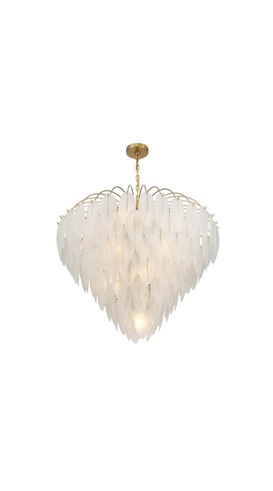 Boa Chandelier in Warm Brass