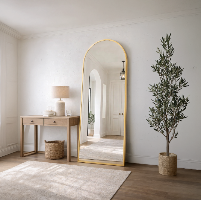 GOLD ARCHED MIRROR