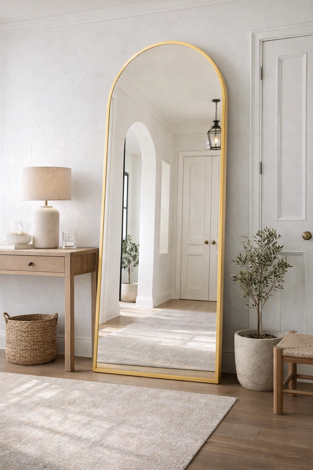 Gold Arched Mirror