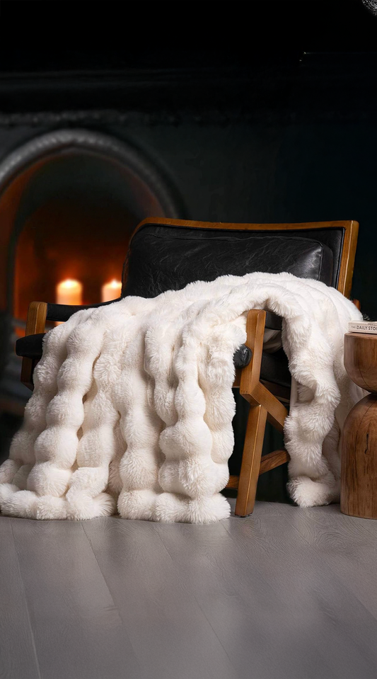 Luxury Faux Rabbit Fur Throw