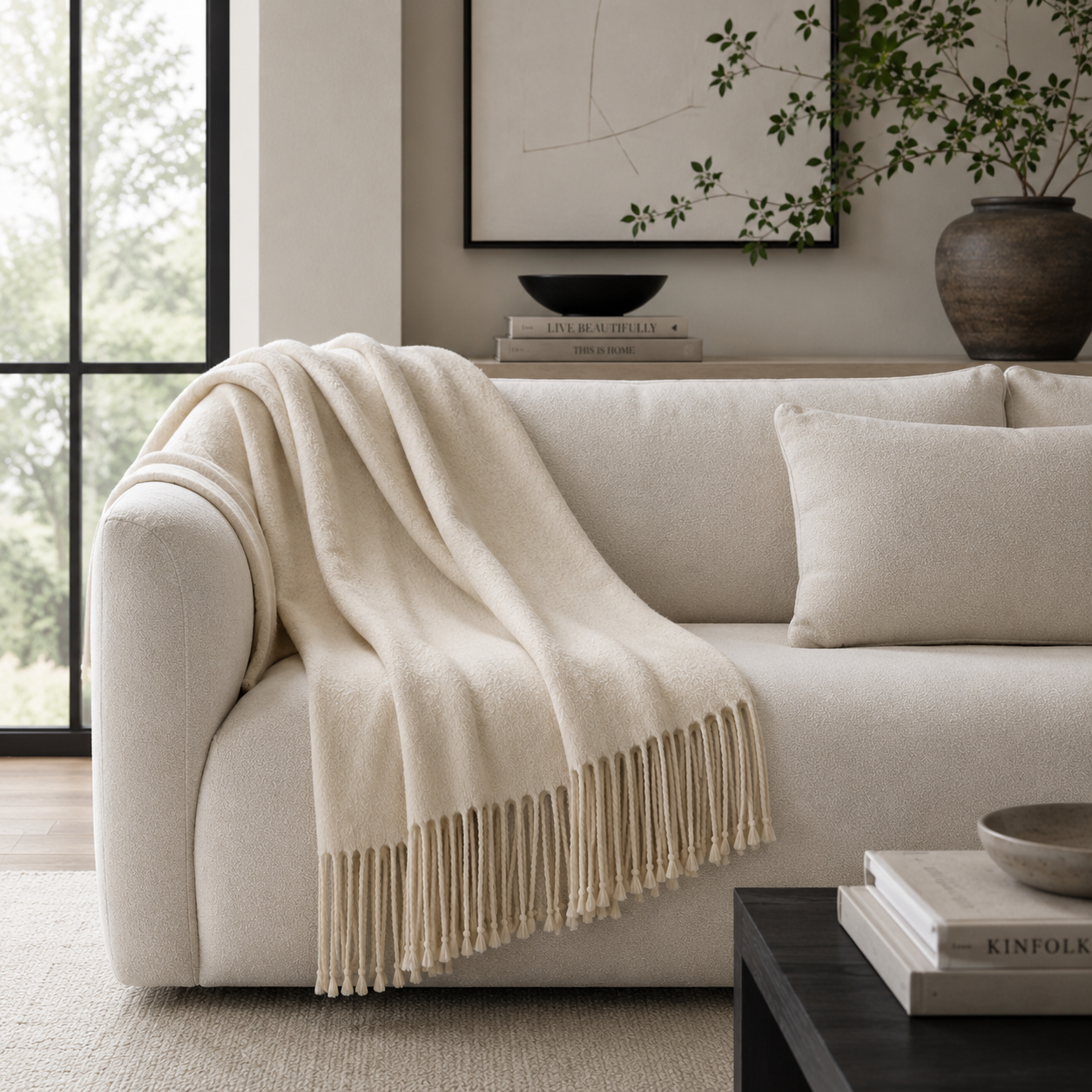 SILK BLANKET IVORY