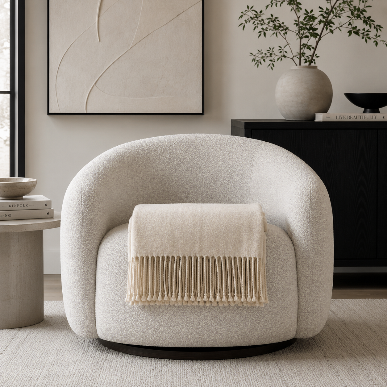 SILK BLANKET IVORY