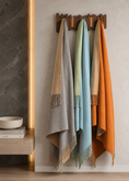Load image into Gallery viewer, Reversible Fringed Mulberry Silk Throw
