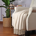 Load image into Gallery viewer, Silk Throw Blanket Ivory
