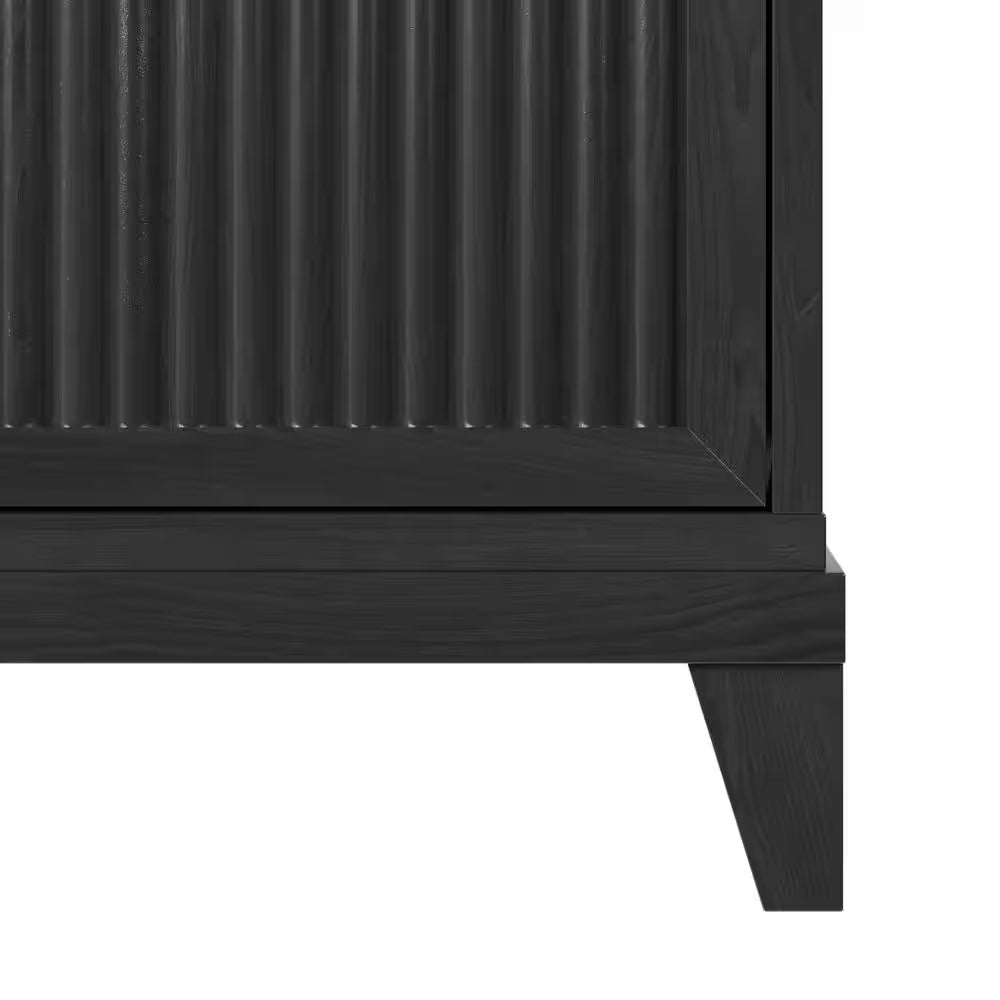 Black Reeded Dresser