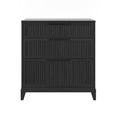 Load image into Gallery viewer, Black Reeded Dresser
