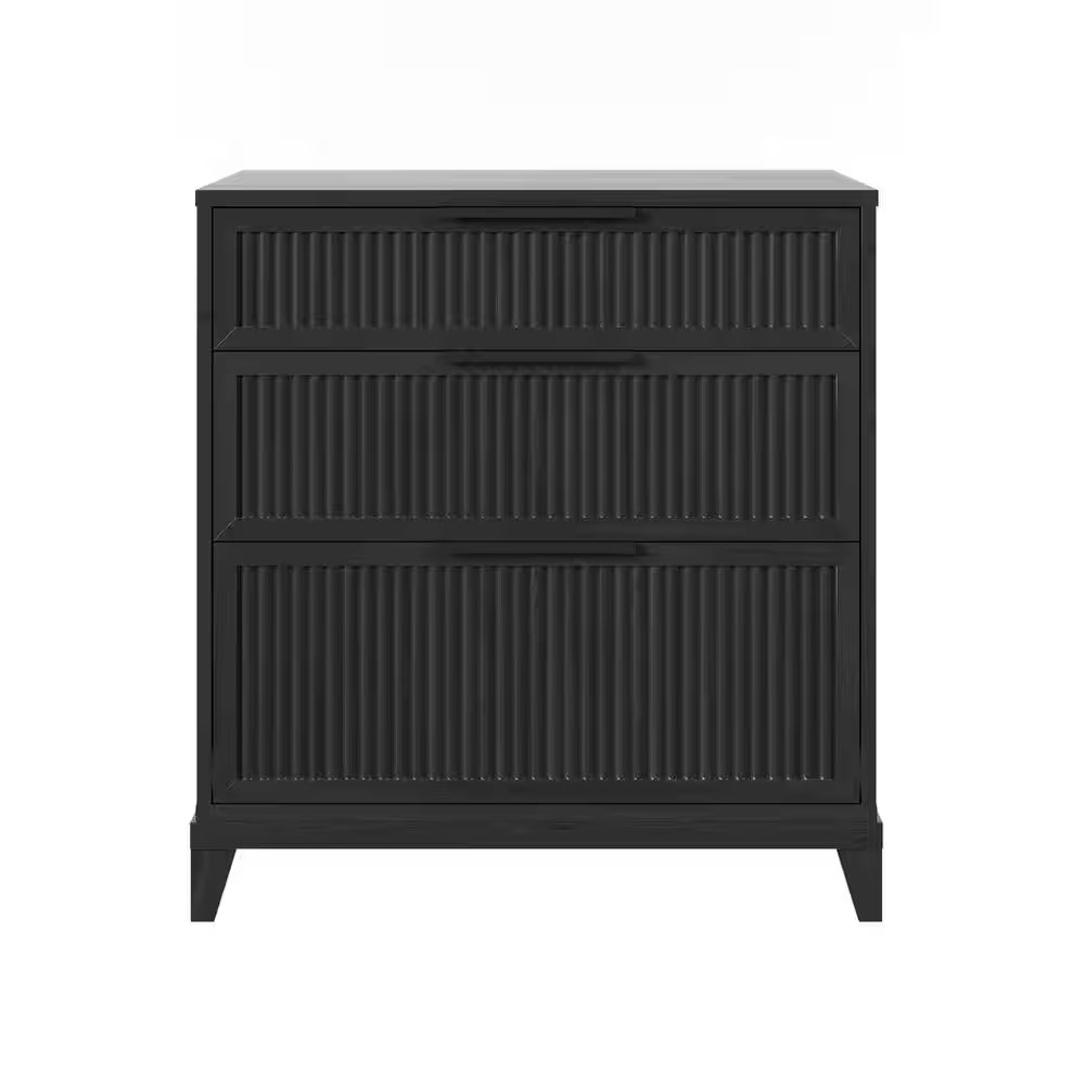 Black Reeded Dresser