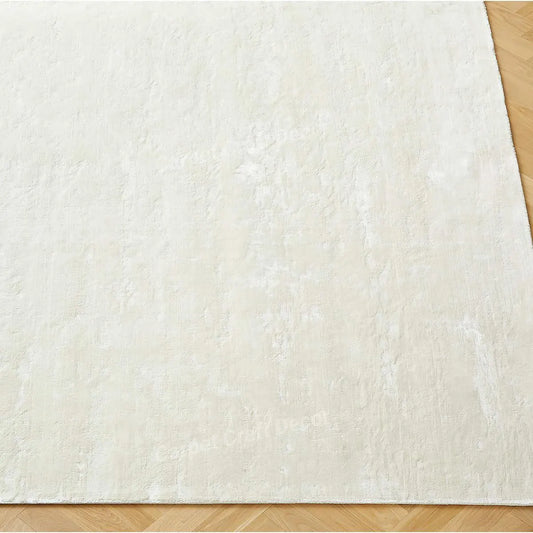 Handmade Ivory Area Rug – Modern Minimalist Neutral Rug