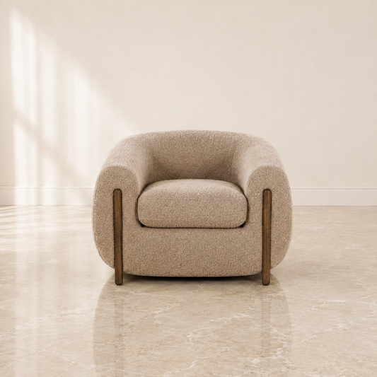 LEON BOUCLE BARREL CHAIR