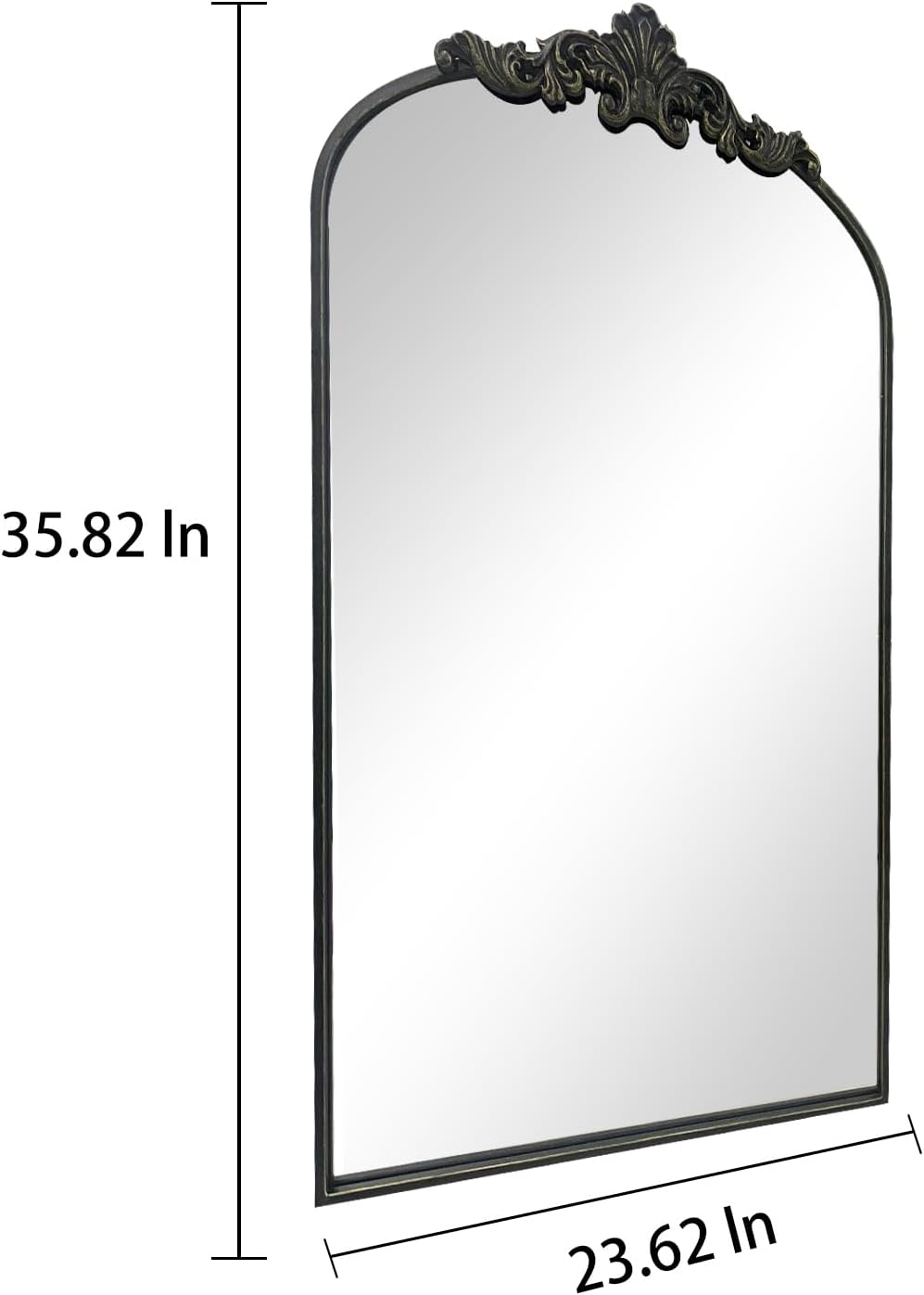 BLACK BAROQUE MIRROR