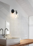 Load image into Gallery viewer, GLASS GLOBE WALL SCONCE
