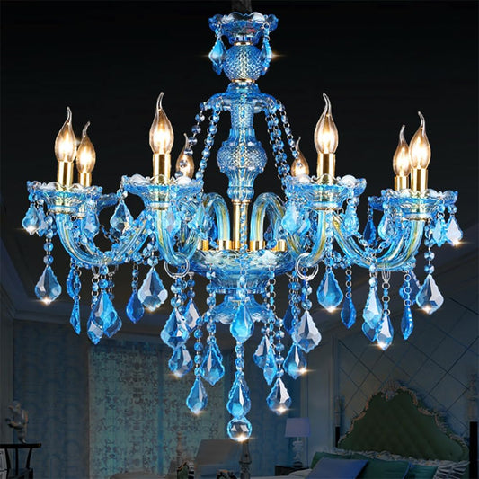 Blue Crystal Pendent Chandelier