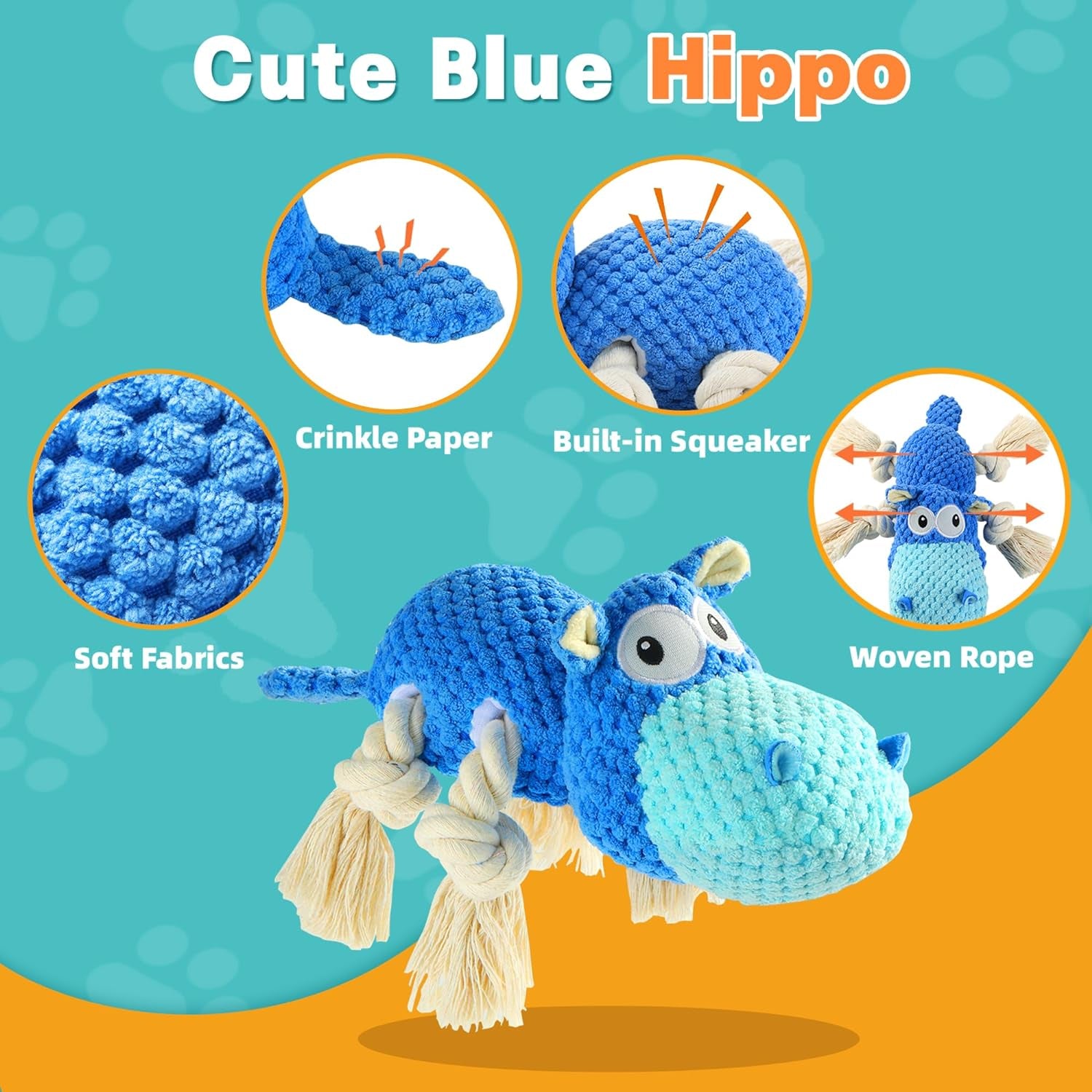 Blue Hippo for Aggressive Chewers 