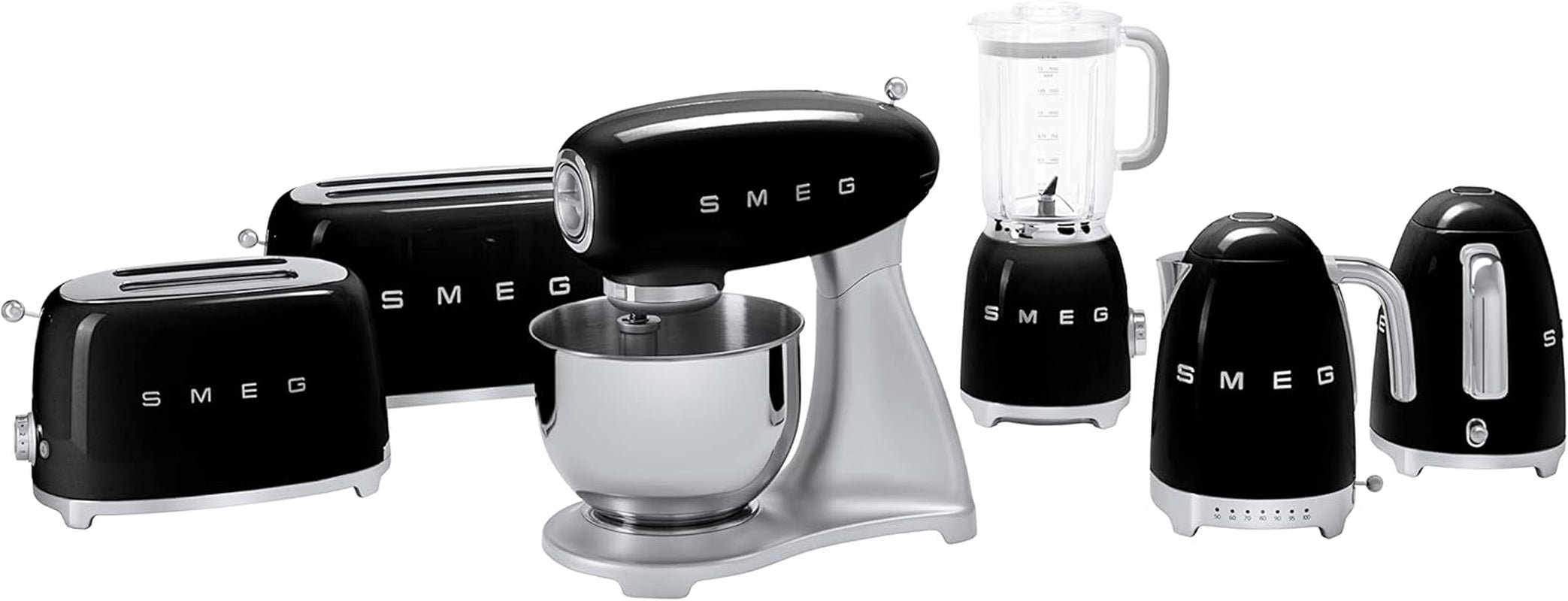 Black Smeg 2 Slice Toaster