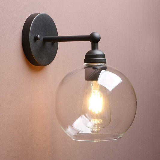 GLASS GLOBE WALL SCONCE