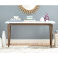 Load image into Gallery viewer, Josef White/Brown Wood Console Table 49"

