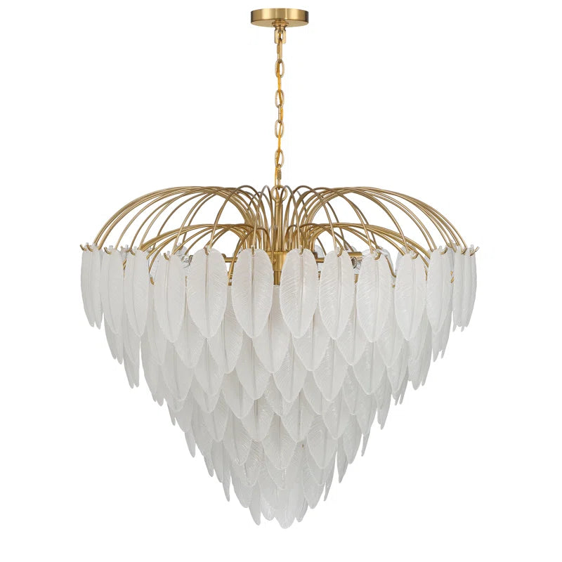 Boa Chandelier in Warm Brass