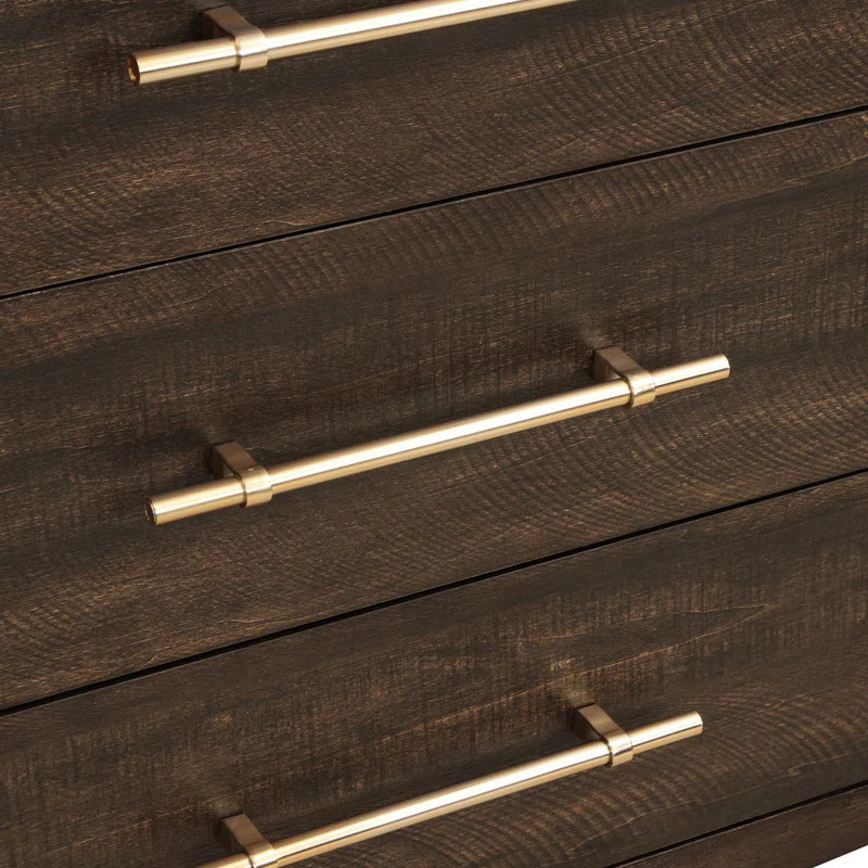 6 drawer dresser close-up of handles