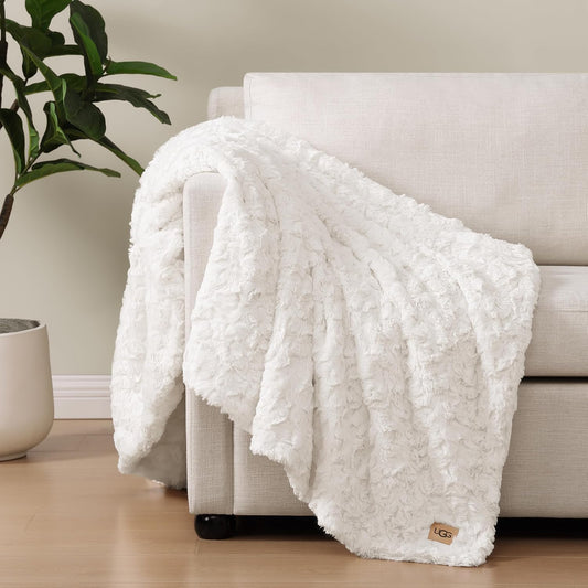 Adalee Faux Fur Throw Blanket