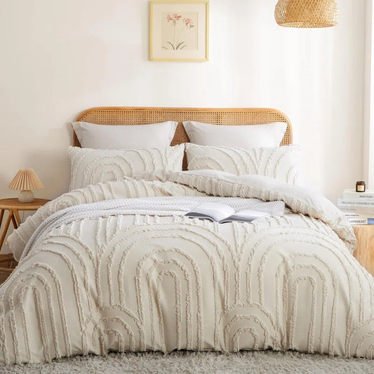 Geometric Duvet Cover Set Boho Shabby Chic