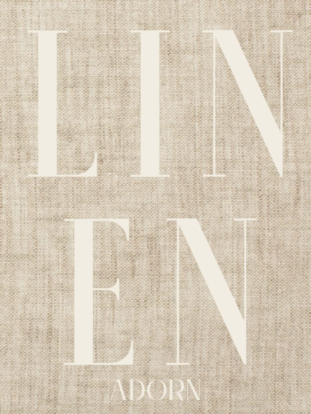 Linen Adorn: Photographed Linen Decor Book for Decorative Display | Thick Spine for Visual Statement Piece