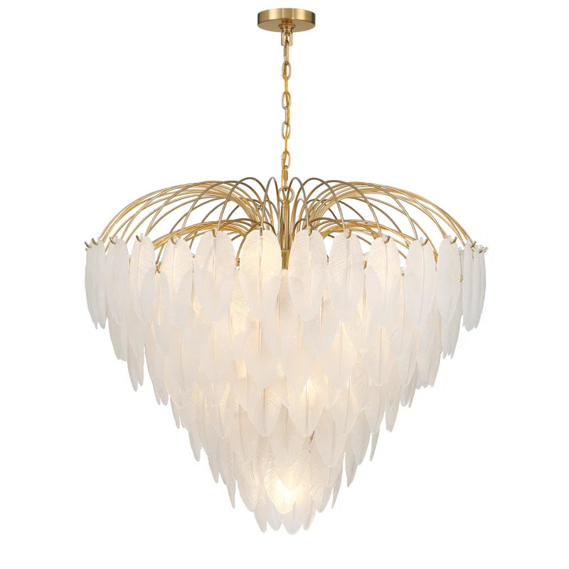 Boa Chandelier in Warm Brass