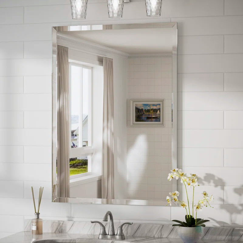 Janica Rectangle Beveled Wall Mirror Decorative Wall Accent Mirror
