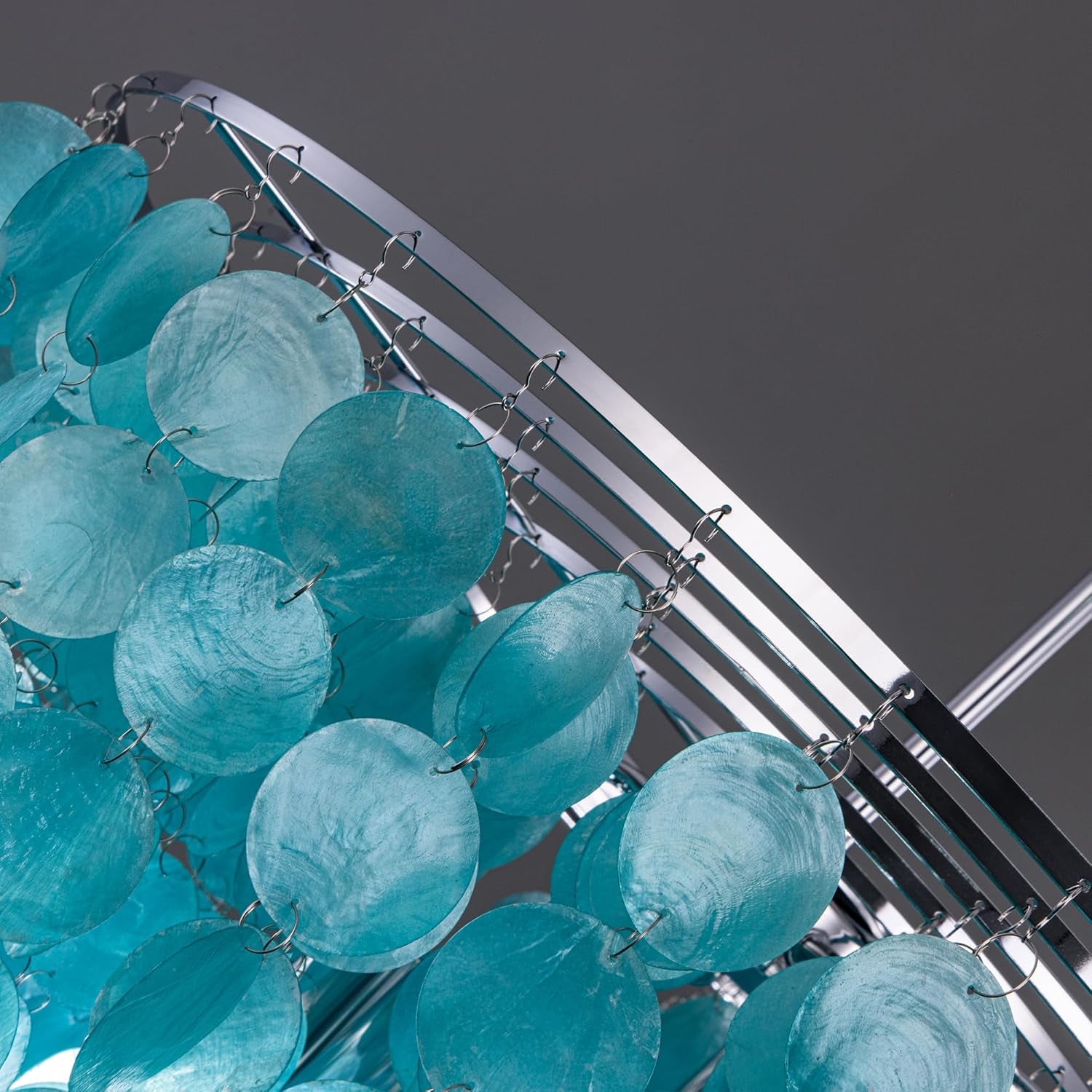 Capiz Shell Chandelier close up image