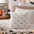 Load image into Gallery viewer, Ghost Plush Throw Pillow Covers (Set of 2) in bedroom on bed by nightstand
