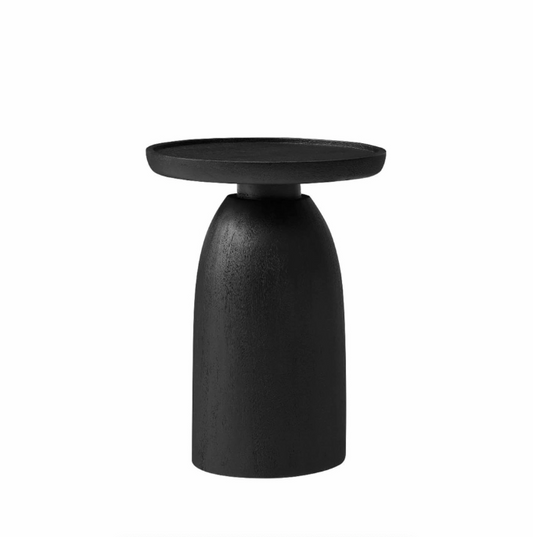 HARLOW BLACK ACCENT TABLE in white space