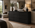 Load image into Gallery viewer, Maura Dresser in a room with a chair,mirror, vase, and table lamp
