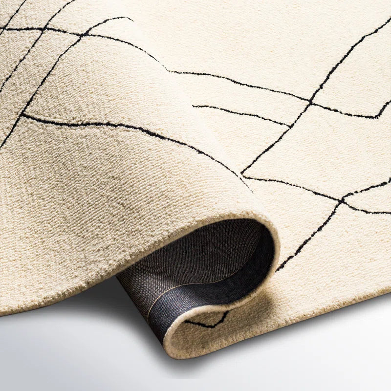 Isla Moroccan Area Rug Folded Over