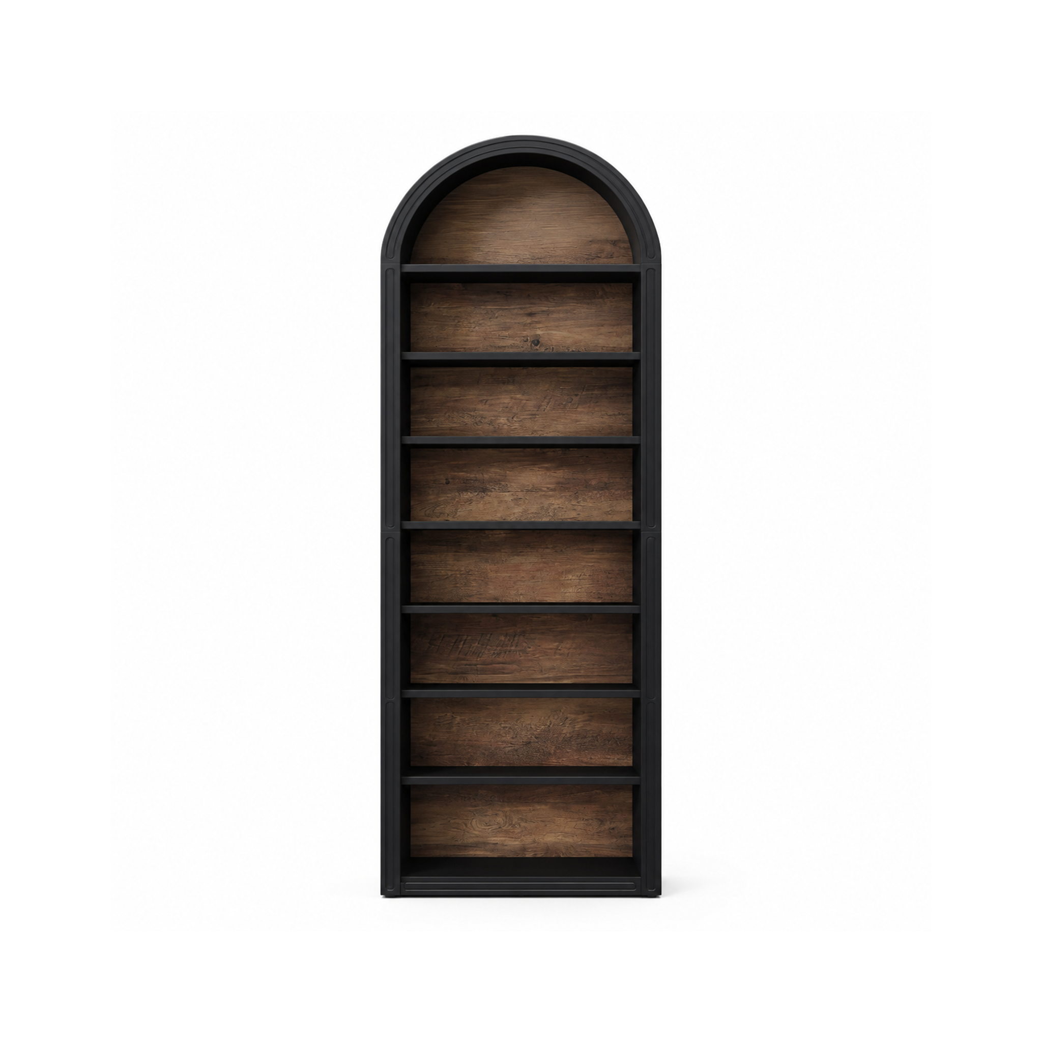 BLACK ARCHED BOOKCASE