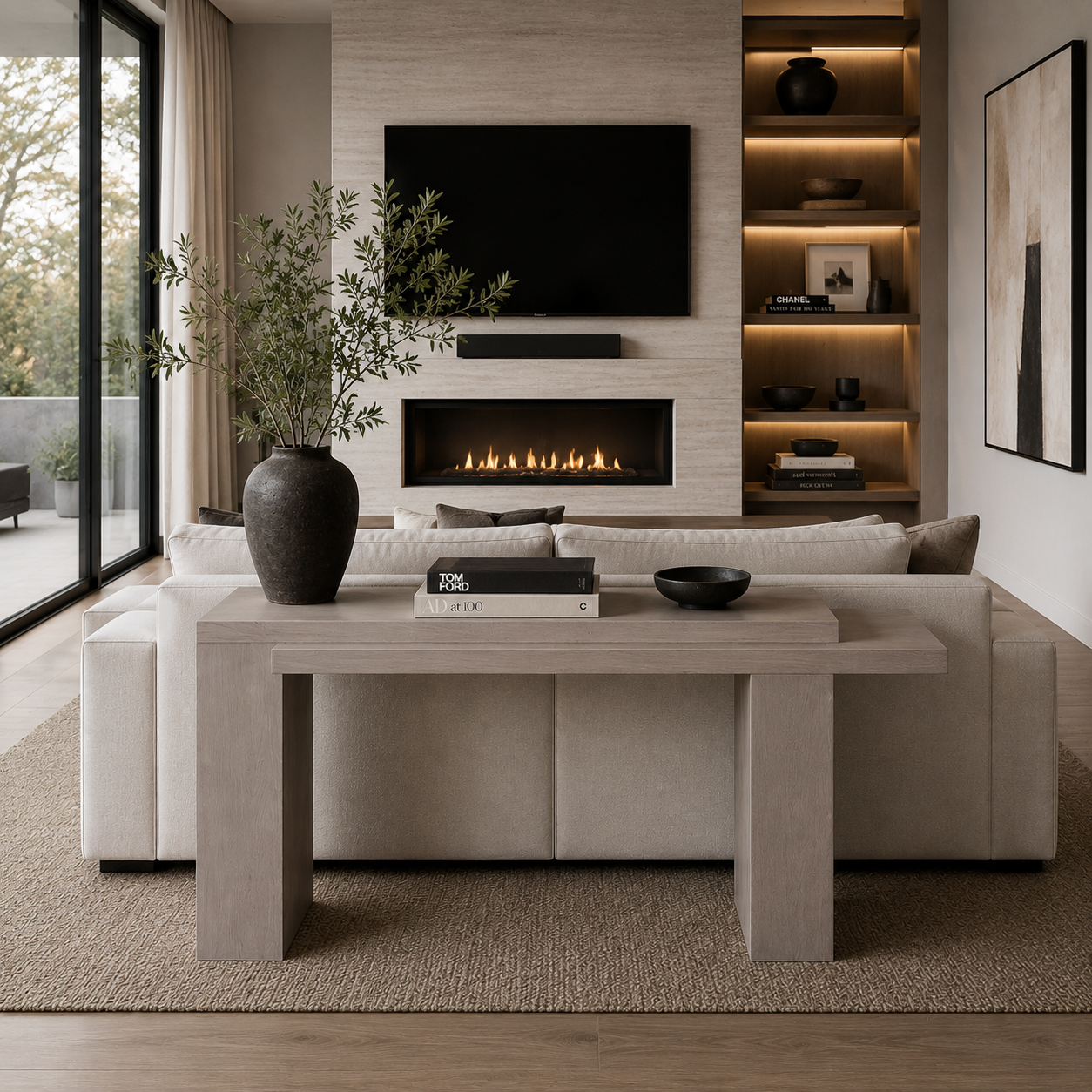 WOODEN CONSOLE TABLE