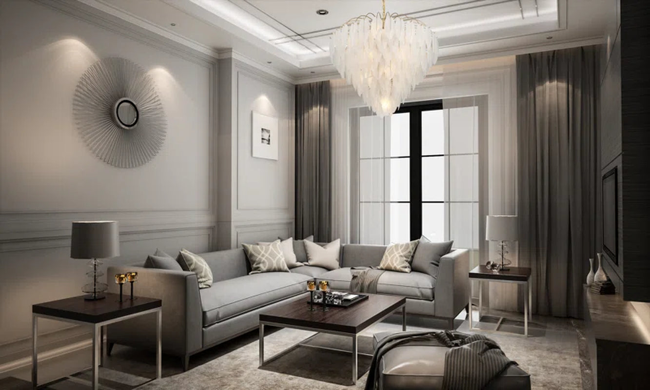 Boa Chandelier in Warm Brass