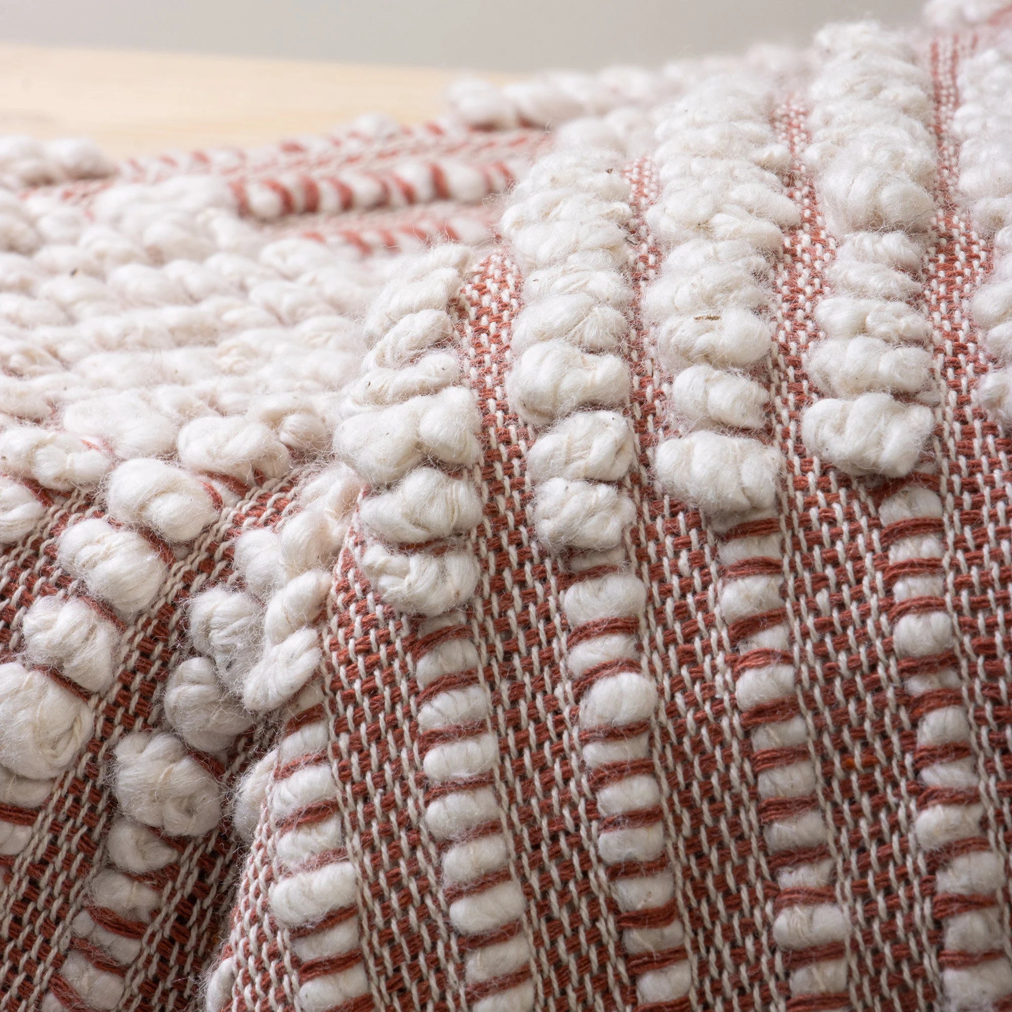 Handmade Pink Tufted Cotton Throw