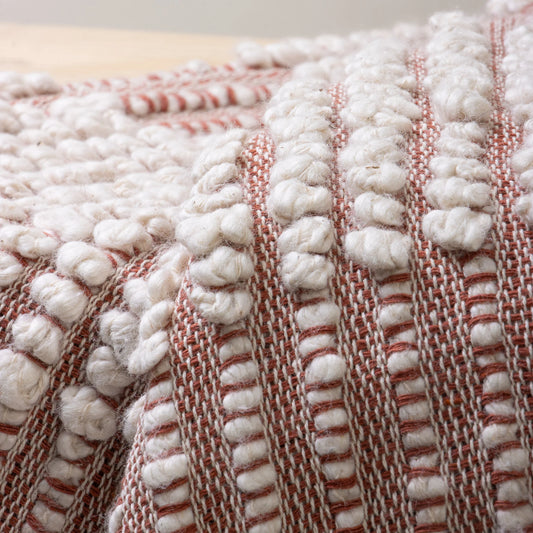 Handmade Pink Tufted Cotton Throw