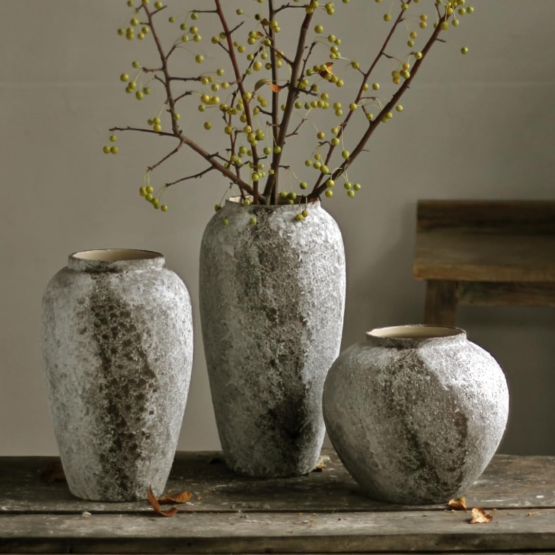 Rustic Ceramic Floor Vase