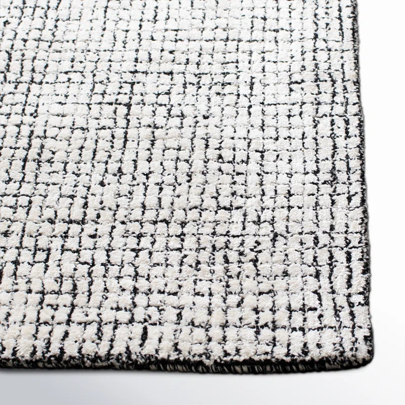 area rug corner close-up with white background