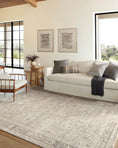 Load image into Gallery viewer, area rug with sofa and chair next to a window with pillows on it
