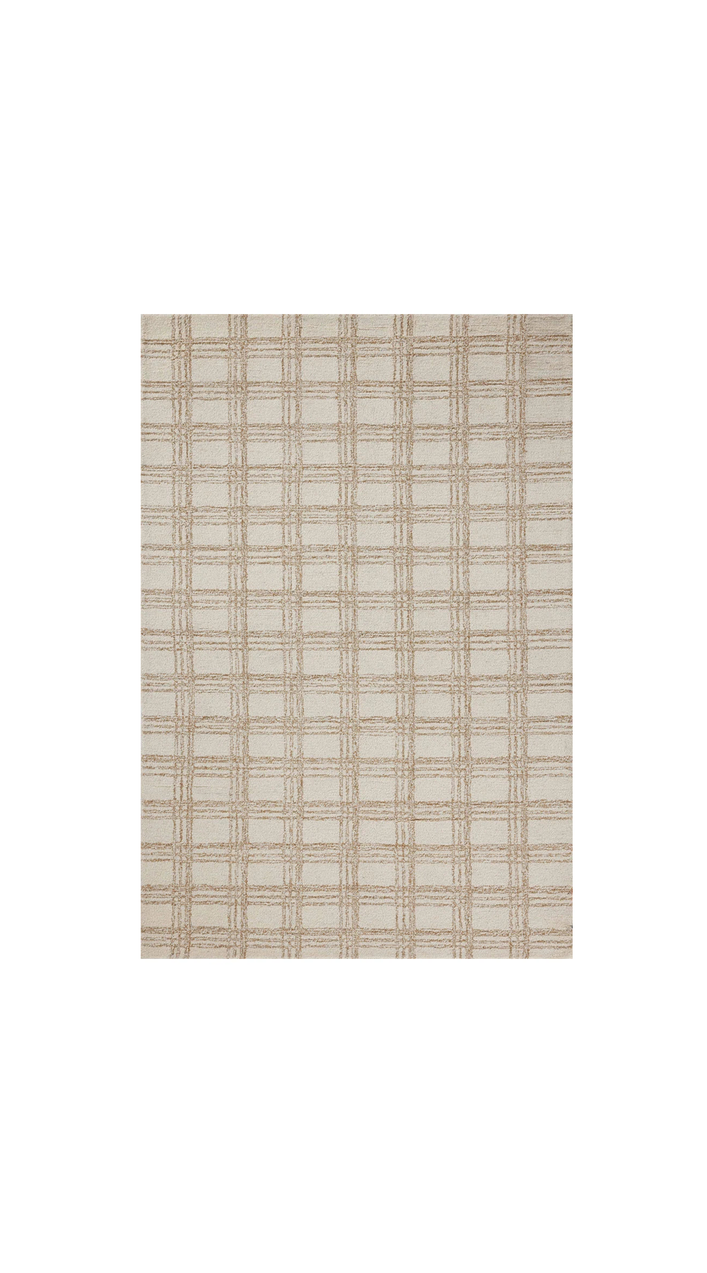 area rug with plaid design with white background