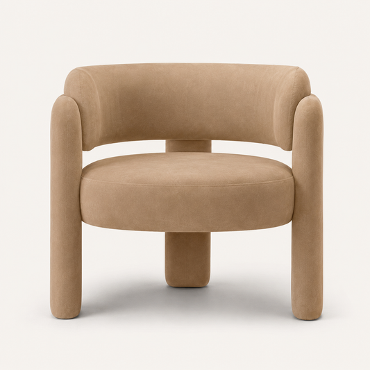 barrel chair front view product image