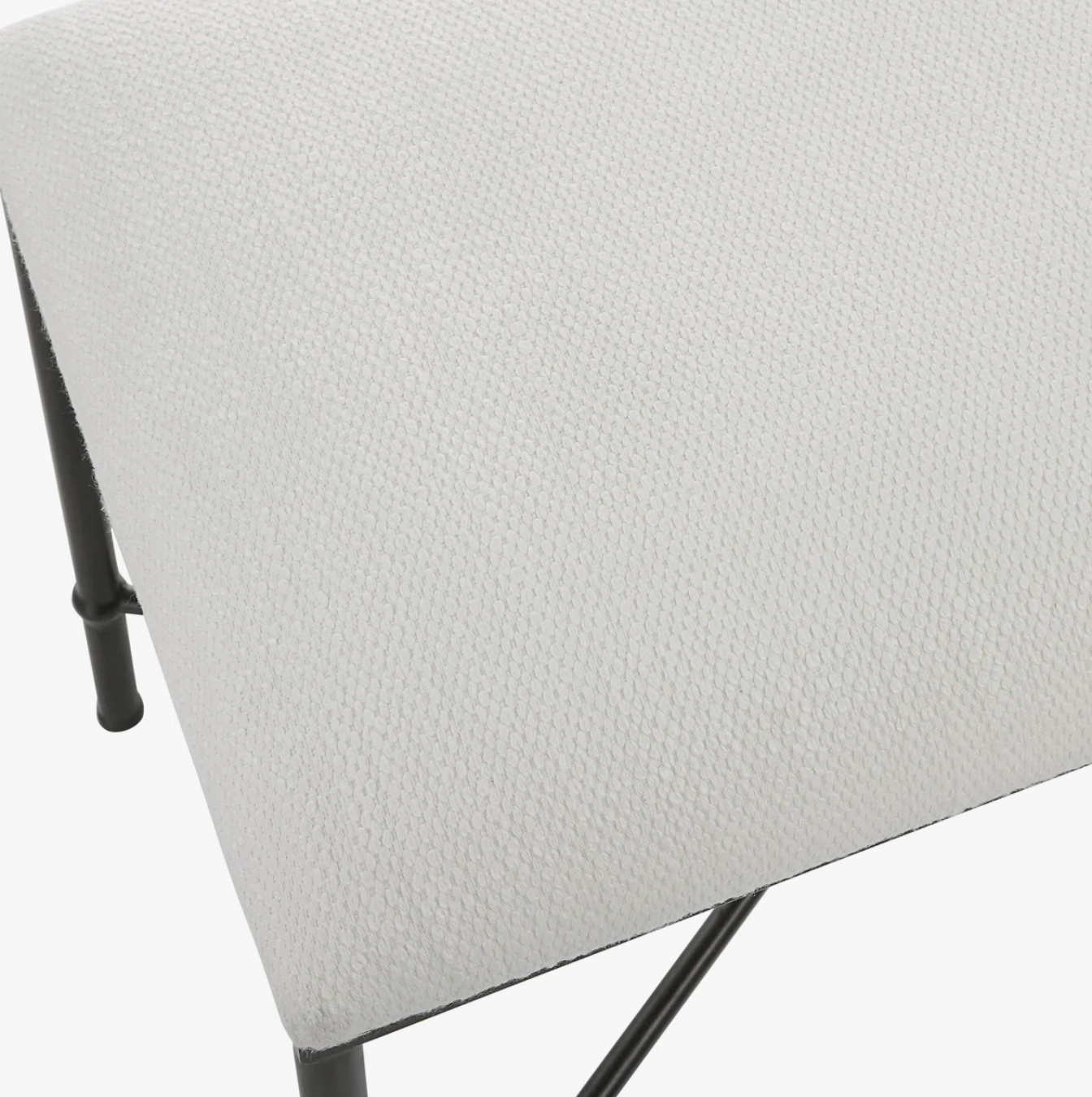 bedroom bench up-close image of its fabric
