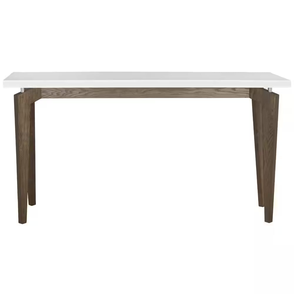 Josef White/Brown Wood Console Table 49"